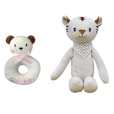 CONY BABY 黃虎安撫娃娃+小熊搖鈴, Bear Rattle (象牙), Baby Tiger Titi (象牙)