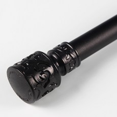 SERYUHOME 民族風 25mm 窗簾桿, 黑色