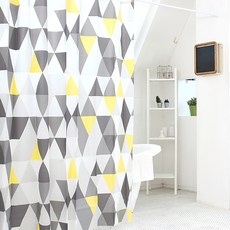 自由空間浴簾現代灰, 1組