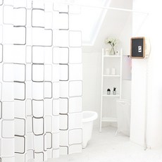 FREESPACE 方形印花浴簾, 1組