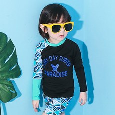 GOING KIDS 童款三角條紋防曬泳衣