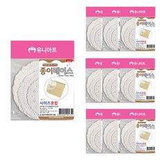 Uniart G007 2500 紙蕾絲 尺寸混合, 白色, 10個