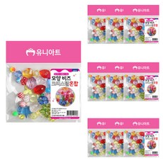 Uniart 綜合造型水晶珠 G012, 10包, 隨機出貨