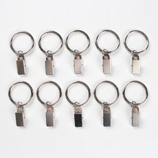 커튼 집게링 핑킹형 38mm, 실버, 10개