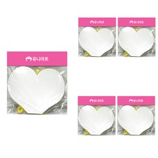유니아트 하트 종이부채 만들기, 랜덤 발송, 5세트