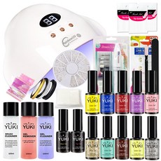 YUKI 歐式36瓦B組, 凝膠指甲油10種+指甲護理16種, 1套