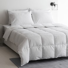 La Pomme Lovek Stripe鵝絨被+被套組, Urban White