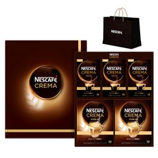 네스카페 크레마 선물세트 19호 + 쇼핑백, 아메리카노 30p + 오리지널 라떼 20p, 1세트