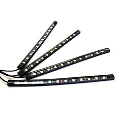 RACETECH 管類型RGB遙控器類型室內綠色4套1集, 管狀室內腳燈, 1套