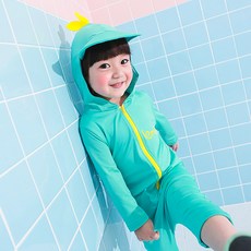 GOING KIDS 男童檸檬印花連身泳裝