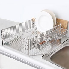 THECLASS 碗盤瀝水架, 1層, 銀色, 1個