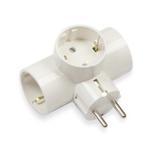 써보니 접지 T자형 멀티탭 16A 3구, 88mm, 화이트, 1개