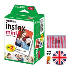 FUJIFILM 富士 instax 迷你底片 20p + 手拿鏡 + 書籤 + 卡套 隨機出貨, 單一商品, 1套