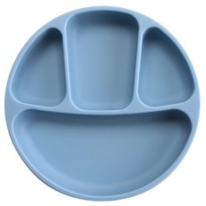 AGAFURA 4格矽膠餐盤, 藍色, 單品