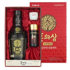 롯데헬스원 홍의삼 6년정성 홍삼진액 선물세트, 진액 750ml + 황작수 75ml, 1세트