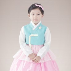 geumdong hanbok 女童淺綠半彩袖韓服 GD115
