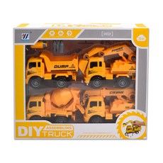 OZ TOY 城市建設者4型工程車輛, 混色