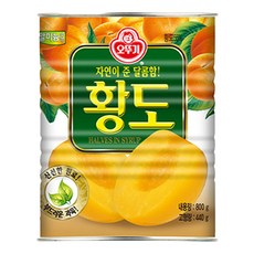 오뚜기 황도 반절 통조림, 800g, 1개