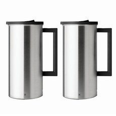 JVR 不鏽鋼水瓶 2入, 黑色, 1600ml