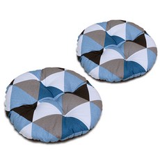 WOOREEDECO 幾何圖印花圓形坐墊