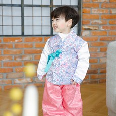 編織兒童男孩 Neulchan 韓服