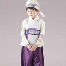 geumdong hanbok 男童藍灰色印花韓服套裝 GD515