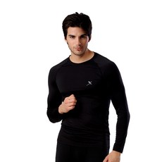 GearX 男款圓領長袖內刷毛T恤