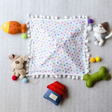 난쟁이똥자루 모빌 DIY 컬러 멍멍이와 야옹이실5개포함, 1개