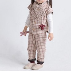 MOMSMADE 孩童融合韓服格紋套裝