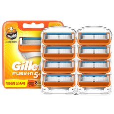 Gillette 吉列 刮鬍刀替換刀片 5層刀片款, 8件, 1個