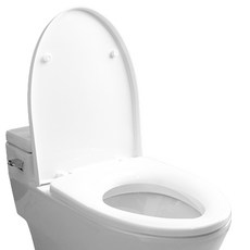 JW特大D型上置阻尼靜音馬桶蓋, 白色的, 1個