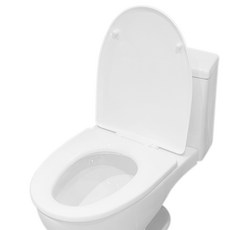 D型馬桶蓋 XL號, 白色的, 1個