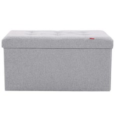 HANEE 大型可折疊布質收納椅凳, 淺灰色