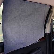 우리앤데코 데님 차량용 햇빛가리개 자석, 진, 1개