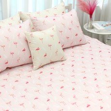 슈에뜨룸 플라밍고 피치스킨 누빔패드, 핑크