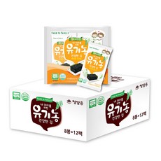 팜투패밀리 내 아이를 위한 유기농 건강한 김 바삭한, 조미김, 96개