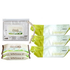 베베솜 건티슈 10매입 x 2개 + 100매입 x 3개 + 지퍼백 세트, 1세트