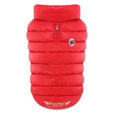 PUPPY ANGEL Love Bulldog 大胸款拉鍊羽絨背心, 紅色