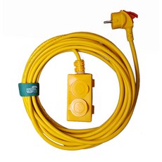 帶按扣插頭的 2 腳工業多用分接頭, 10m, 1個