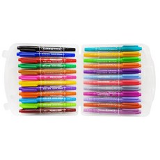 東亞PMS 雙頭CD記號筆 24色 手提盒, 混合顏色, 24個