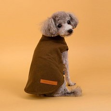 韓國 DASOM 寵物羊毛鋪棉背心, 卡其色