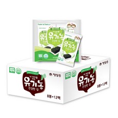 팜투패밀리 내 아이를 위한 유기농 원초 그대로 구운 담백한 김, 조미김, 96개입