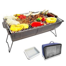 ConTz 方形燒烤架+鐵盤+竹炭桶+手提袋, 1個