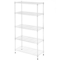 코멧 메탈 선반 5단 740 x 340 x 1500mm, 화이트