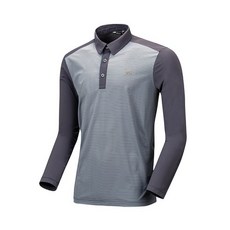 PRO WORLD CUP 男款長袖POLO衫 Q118-3303-1 淺灰色