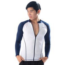 Belleap 拉鍊式水母衣 A0320, 海軍+白色