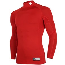 데상트 DESCENTE S7221ZPC01 RED0 절개 하프넥 긴팔 언더셔츠(레드)f free