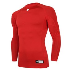 데상트 DESCENTE S7221ZPC02 RED0 절개 라운드 긴팔 언더셔츠(빨강)f free