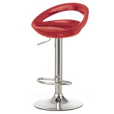 제퍼슨가구 바체어 홈바의자 타원형, 레드, 1개