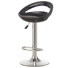 제퍼슨가구 바체어 홈바의자 타원형, 블랙, 1개